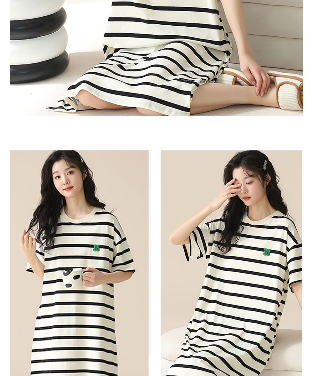 日系軟綿涼爽舒適寬鬆透氣睡裙 多款任選 睡衣 居家服 家居服 