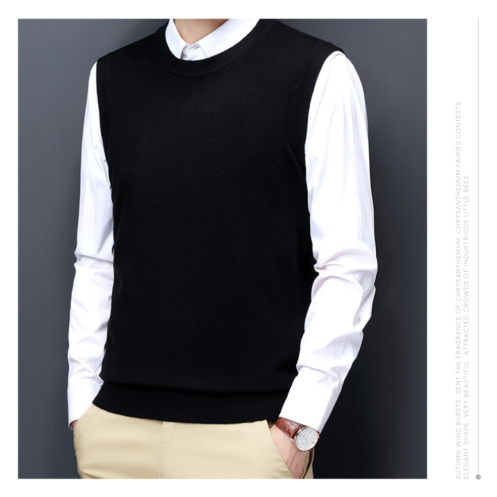 簡約百搭顯瘦紳士商務保暖背心-4色 均碼/加大碼