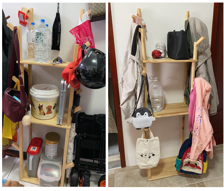 日式無印風實木置物架(170cm可調) 衣物架/掛衣架/吊衣架/衣帽架