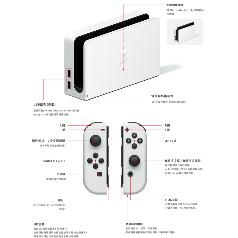 【Nintendo任天堂】Switch OLED主機+健身環+遊戲片任選一片