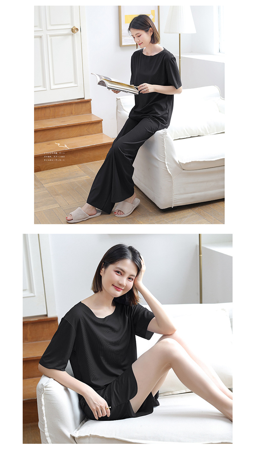 涼感冰絲寬鬆親膚舒適速乾休閒套裝 多色可選 居家服  家居服