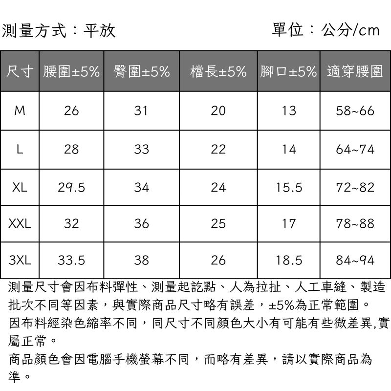 大尺碼親膚透氣舒適中腰棉質內褲 M-3XL 高彈力腰圍